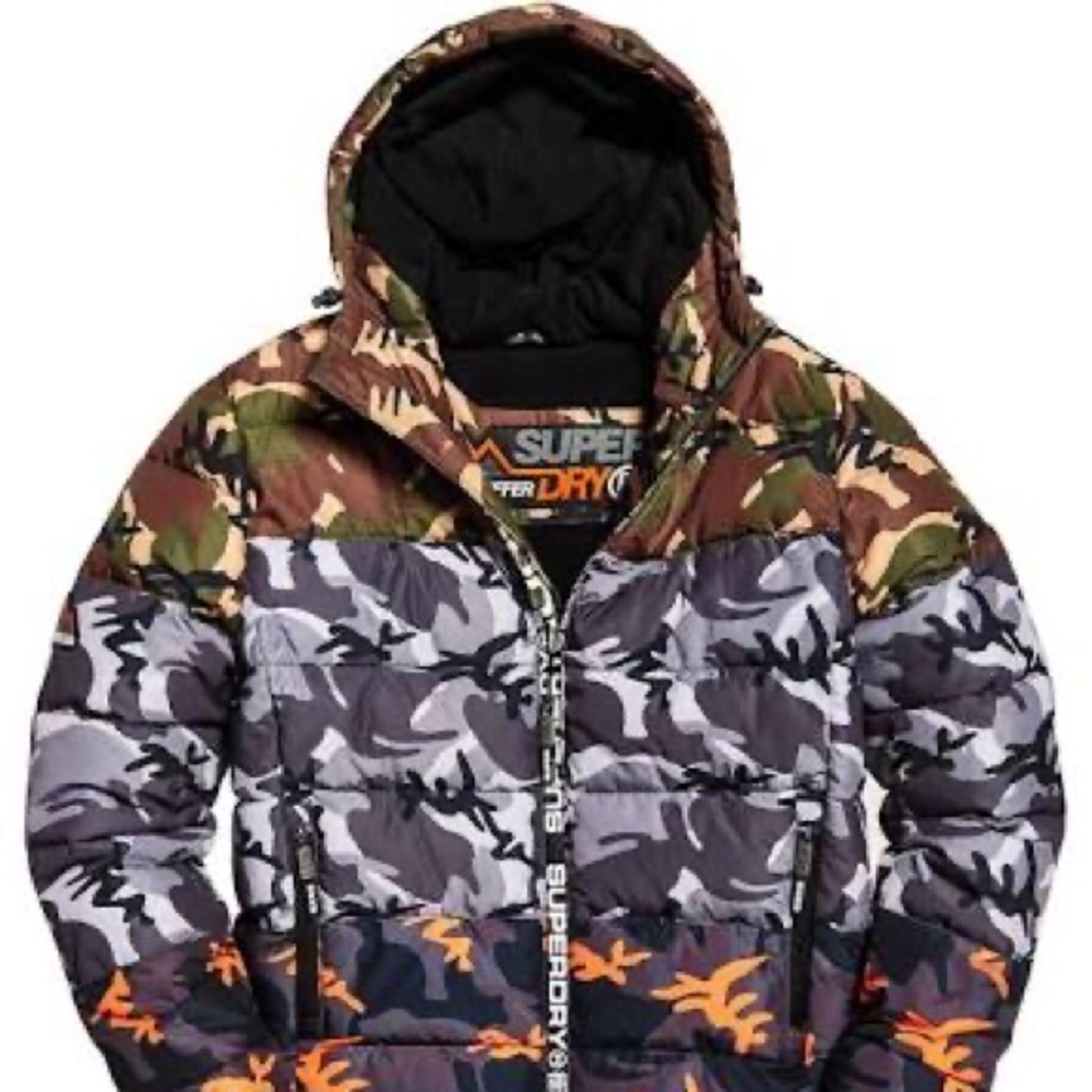 Superdry Camo Mix Puffer Jacket XL